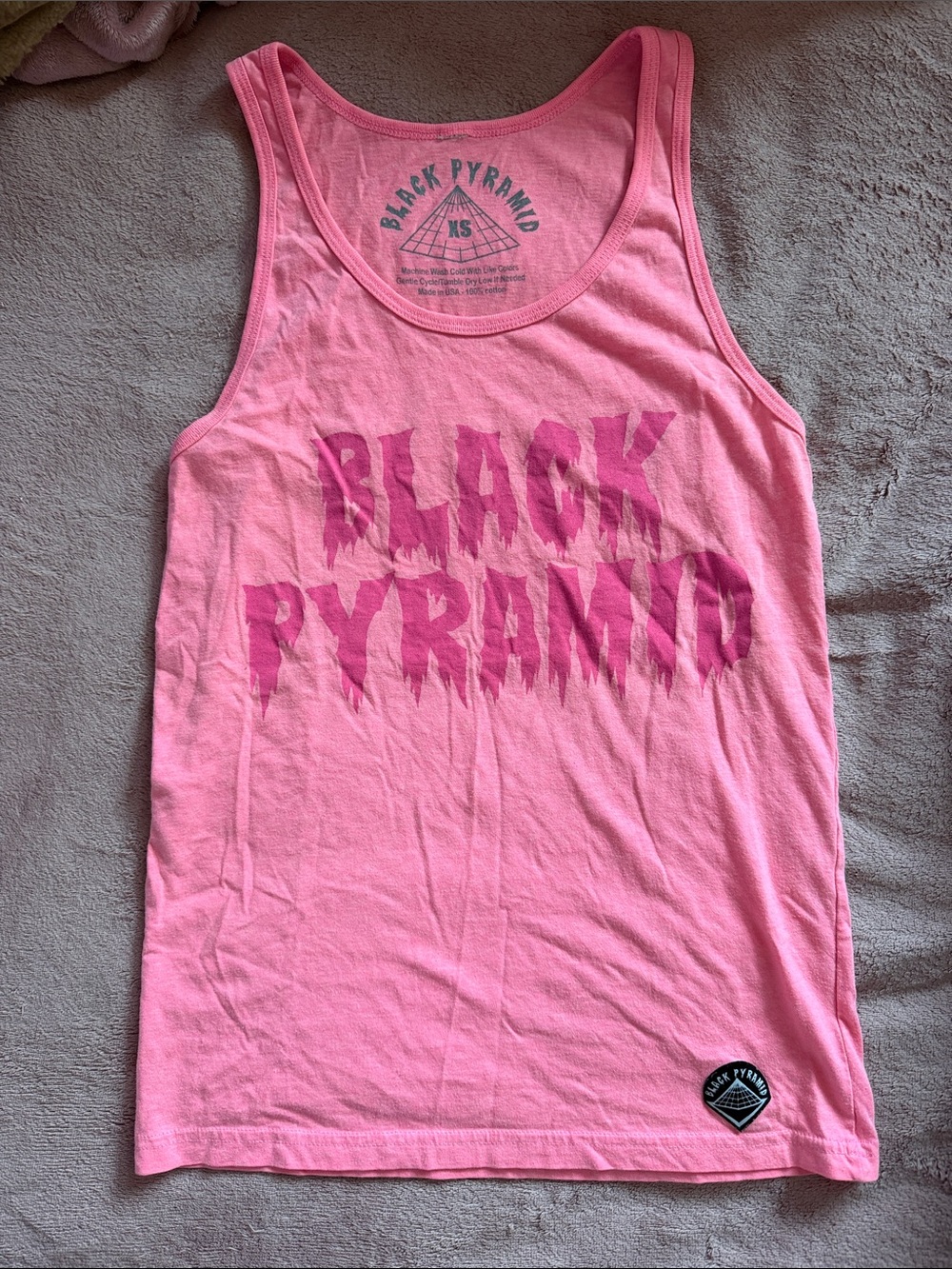 Black Pyramid Pink Graphic Tank